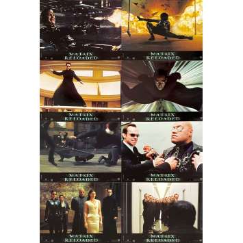 MATRIX RELOADED Photos de film x8 - 21x30 cm. - 2003 - Keanu Reeves, Wachowski Bros