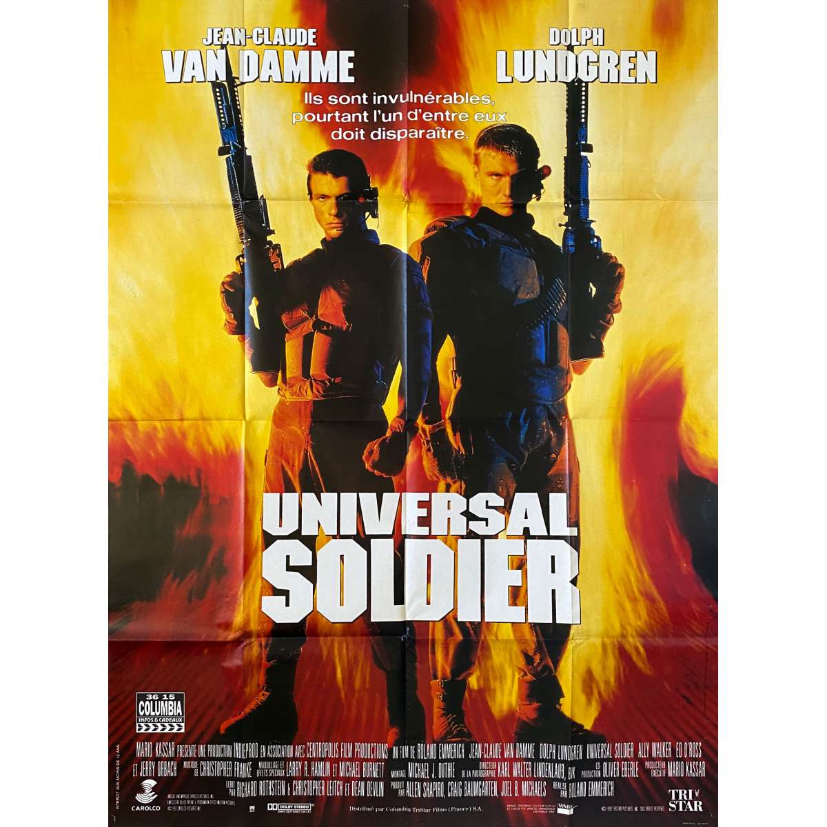 Affiche De Film Française De UNIVERSAL SOLDIER - 120x160 Cm.