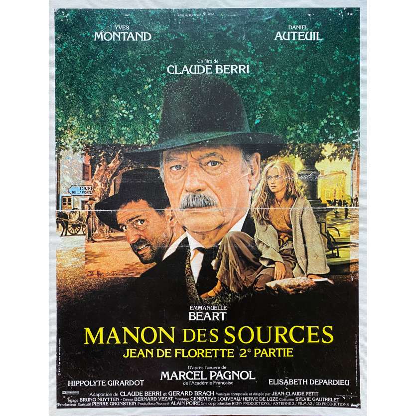 MANON OF THE SPRING Linenbacked Movie Poster- 15x21 in. - 1986 - Claude Berri, Yves Montand