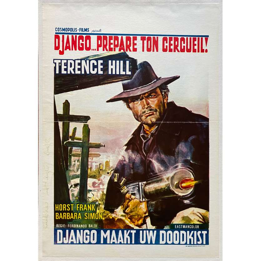 DJANGO, PREPARE A COFFIN Linenbacked Movie Poster- 14x21 in. - 1968 - Ferdinando Baldi, Terence Hill