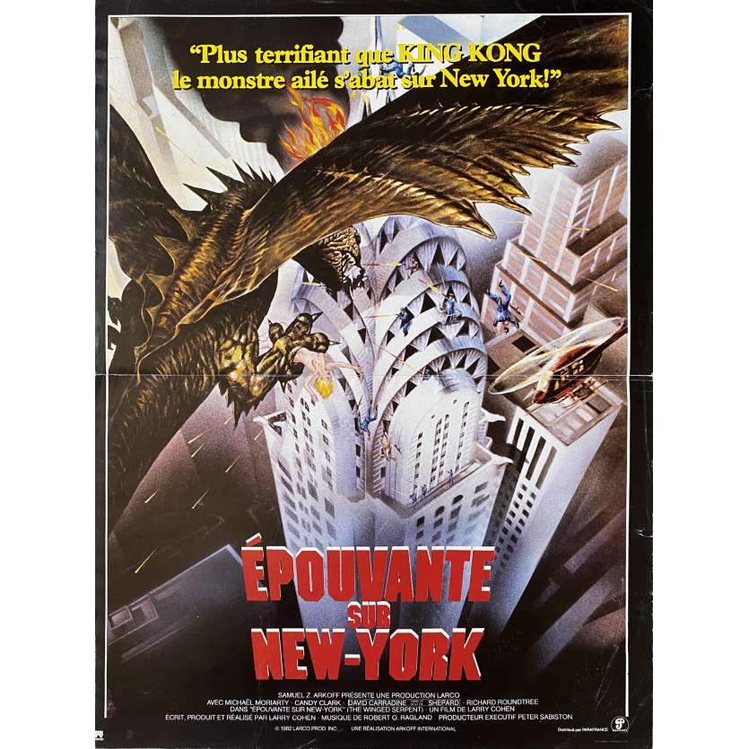 EPOUVANTE SUR NEW YORK Affiche de cinéma- 40x54 cm. - 1982 - David Carradine, Larry Cohen