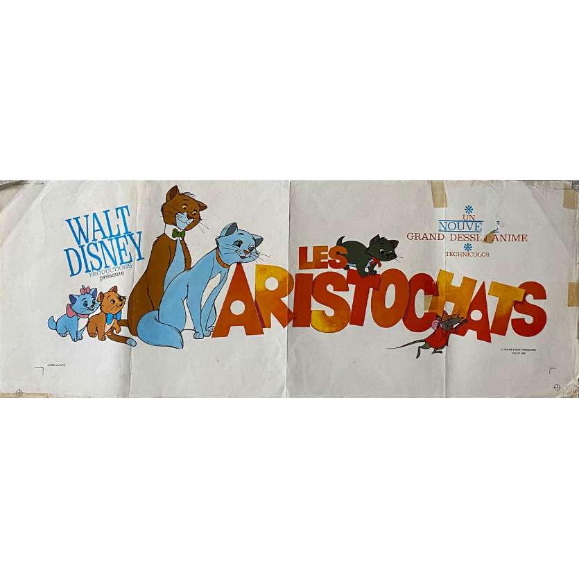 LES ARISTOCHATS Affiche de cinéma- 40x80 cm. - 1970 - Phil Harris, Walt Disney