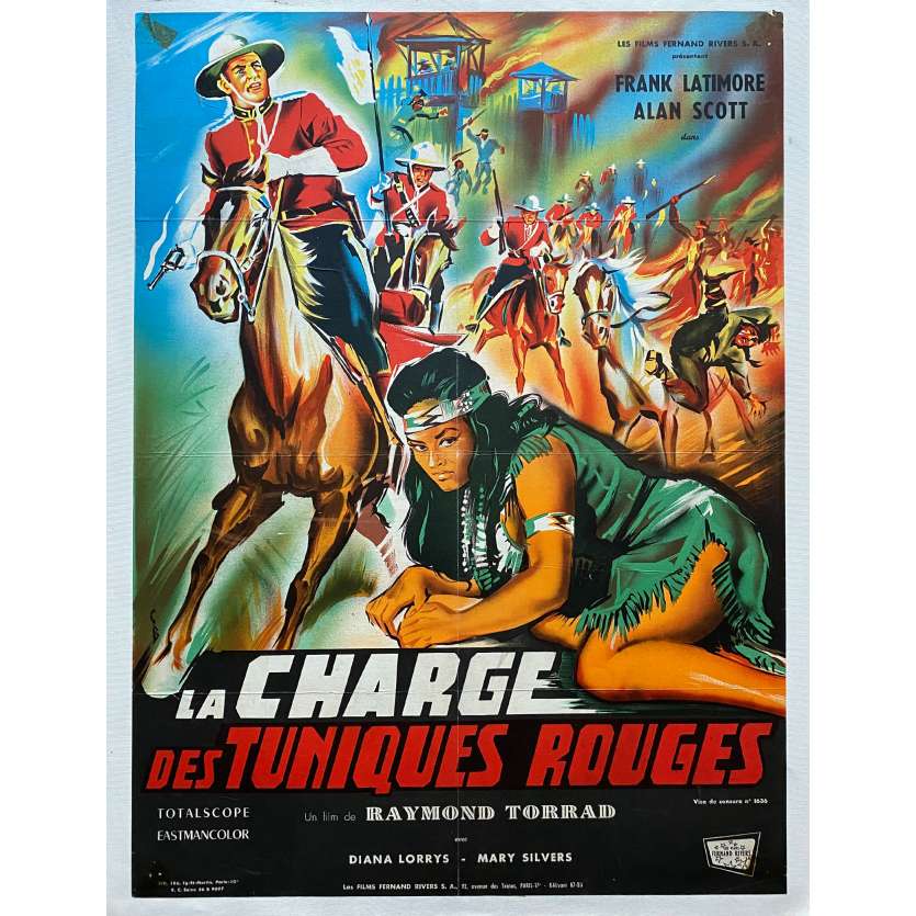 LA CHARGE DES TUNIQUES ROUGES Affiche de film entoilée- 60x80 cm. - 1965 - Alan Scott, Ramón Torrado