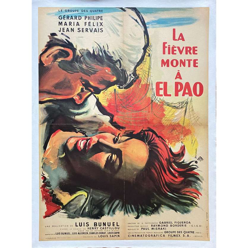 FEVER MOUNTS AT EL PAO Movie Poster- 23x32 in. - 1959 - Luis Bunuel, Gérard Philipe