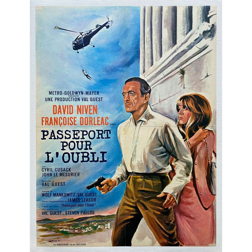 WHERE THE SPIES ARE Movie Poster- 23x32 in. - 1966 - Val Guest, David Niven, Françoise Dorléac