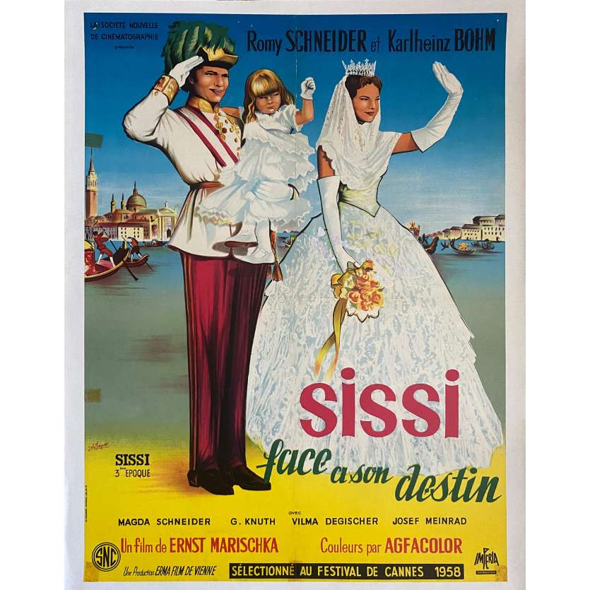 SISSI FACE A SON DESTIN Affiche de film entoilée- 60x80 cm. - 1957 - Romy Schneider, Ernst Marischka