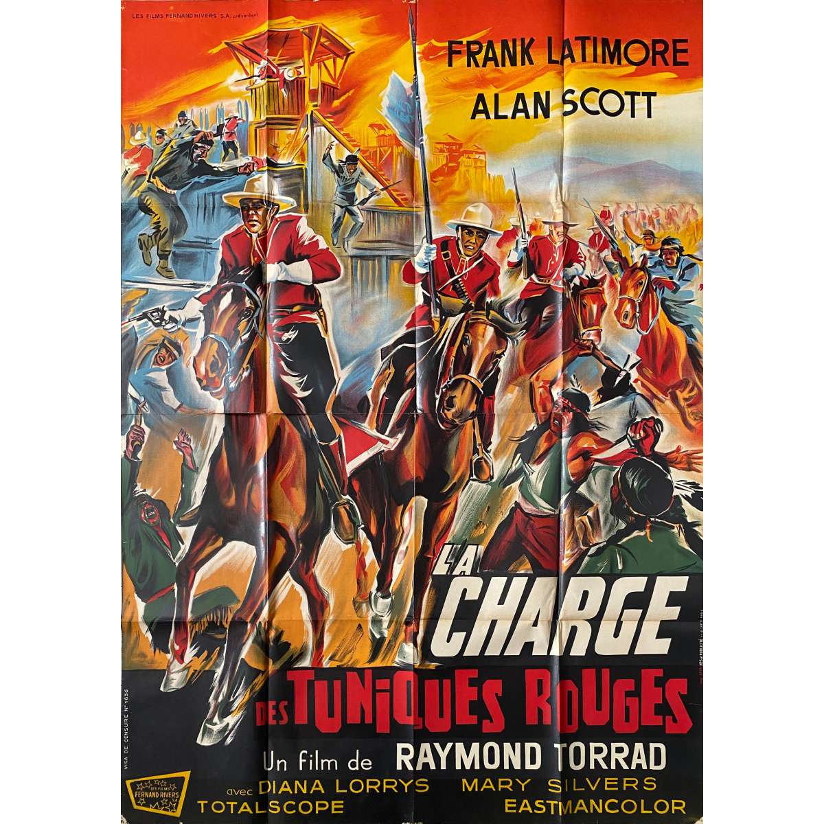 CAVALRY CHARGE French Movie Poster - 47x63 in. - 1965