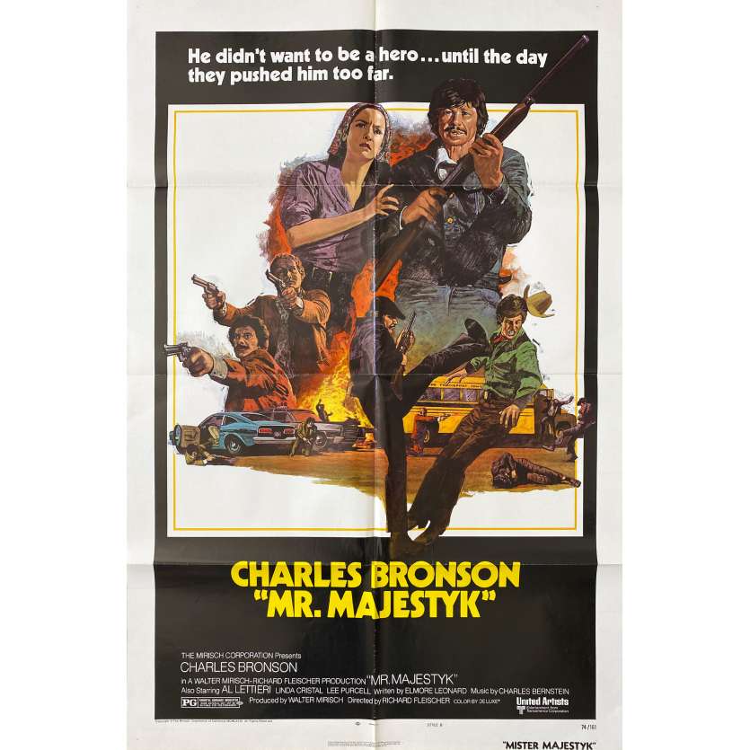 MONSIEUR MAJESTYK Affiche de cinéma- 69x102 cm. - 1974 - Charles Bronson, Richard Fleischer