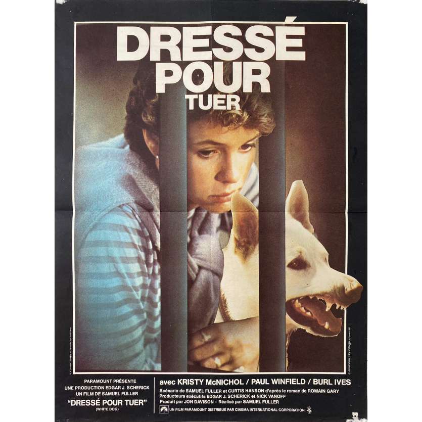 WHITE DOG Movie Poster- 15x21 in. - 1982 - Samuel Fuller, Kristy McNichol