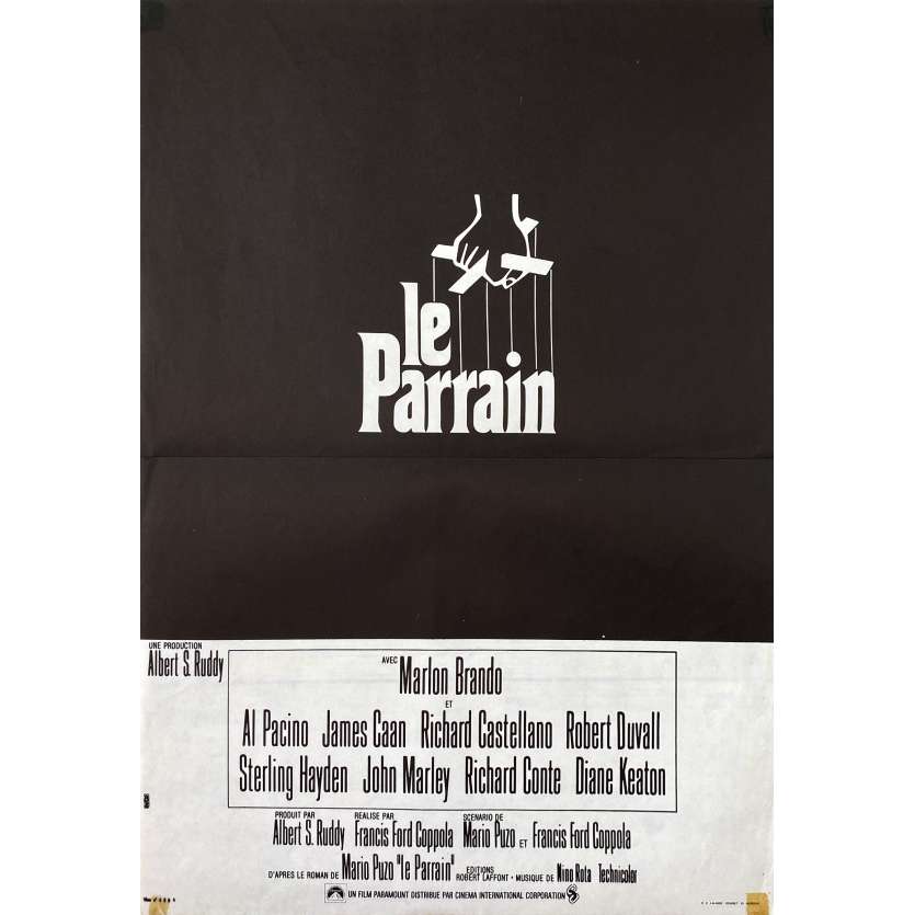 LE PARRAIN Affiche de cinéma- 40x54 cm. - 1972 - Marlon Brando, Francis Ford Coppola