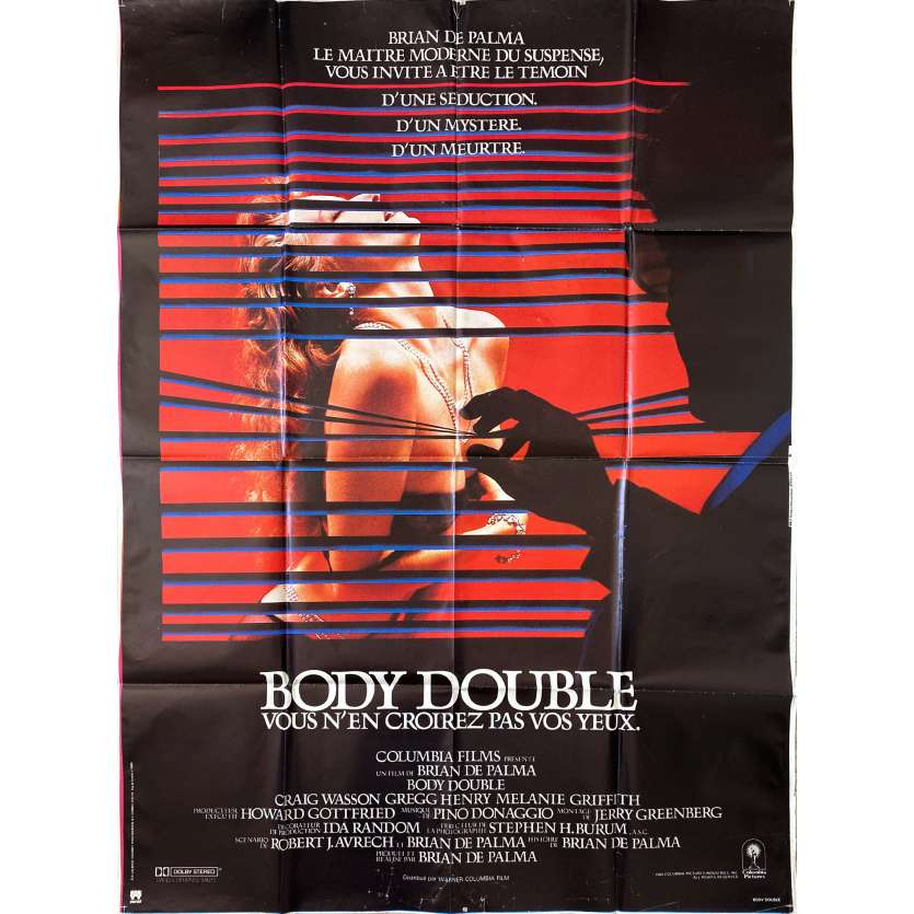 BODY DOUBLE Affiche de cinéma Double-face. - 120x160 cm. - 1984 - Melanie Griffith, Brian de Palma