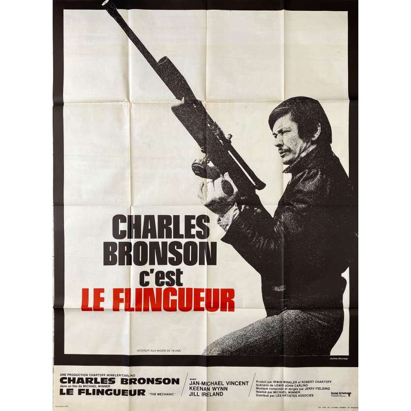 LE FLINGUEUR Affiche de cinéma- 120x160 cm. - 1972 - Charles Bronson, Michael Winner