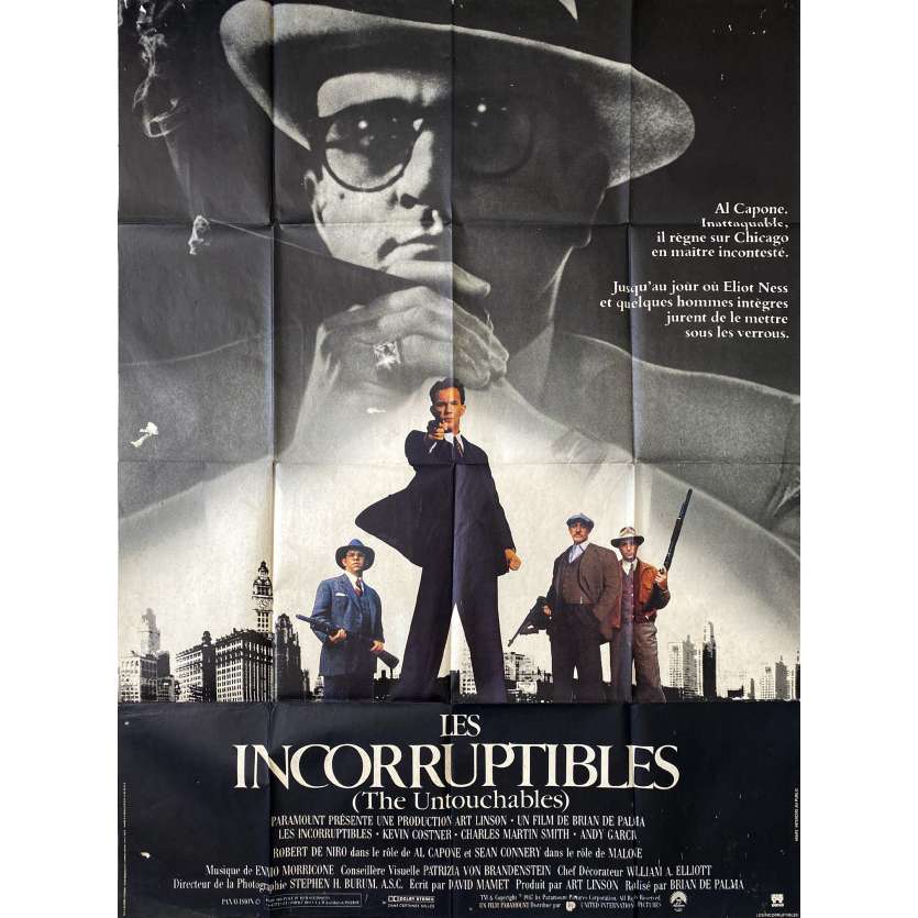 THE UNTOUCHABLES Movie Poster- 47x63 in. - 1987 - Brian de Palma, Kevin Costner