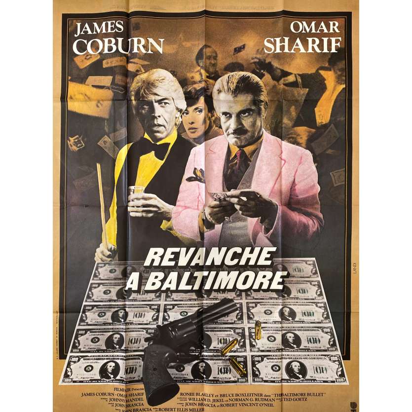 REVANCHE A BALTIMORE Affiche de cinéma- 120x160 cm. - 1980 - James Coburn, Robert Ellis Miller