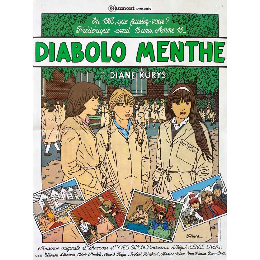 DIABOLO MENTHE Affiche de cinéma- 40x54 cm. - 1977 - Eleonore Klarwein, Diane Kurys