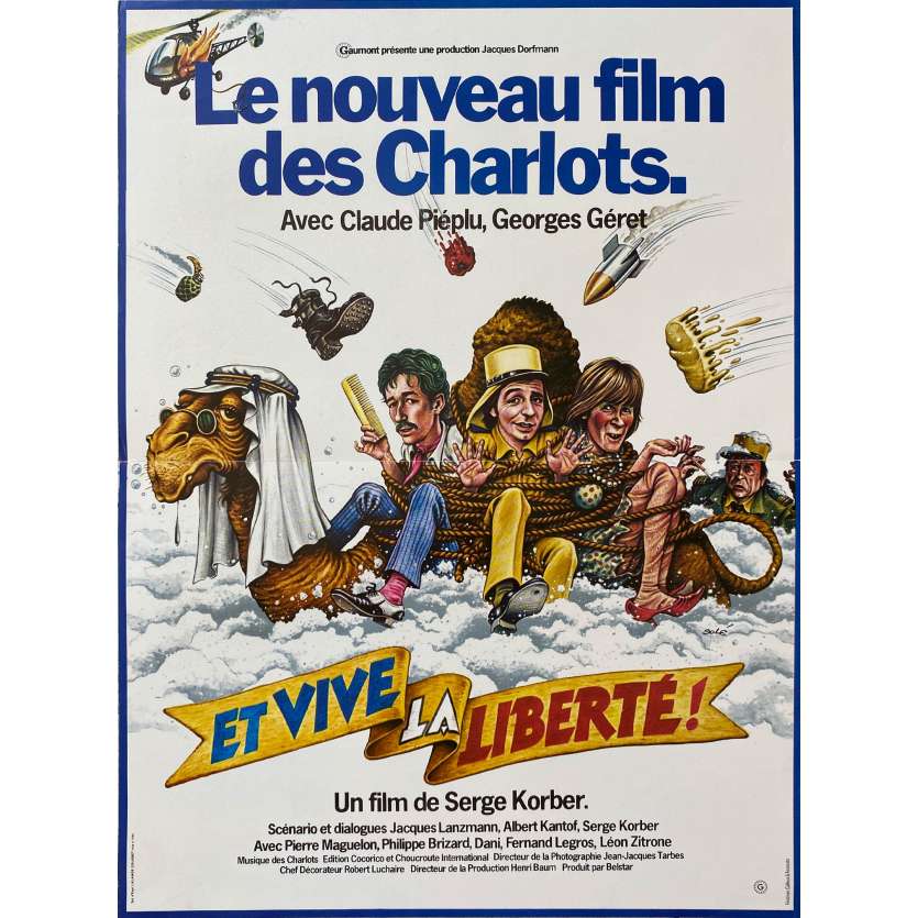 AND LONG LIVE LIBERTY Movie Poster- 15x21 in. - 1978 - Serge Korber, Les Charlots