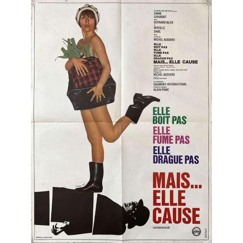 Elle Fume Elle Boit Elle S'la Pete ELLE BOIT PAS, ELLE FUME PAS French Movie Poster - 23x32 in. - 1970