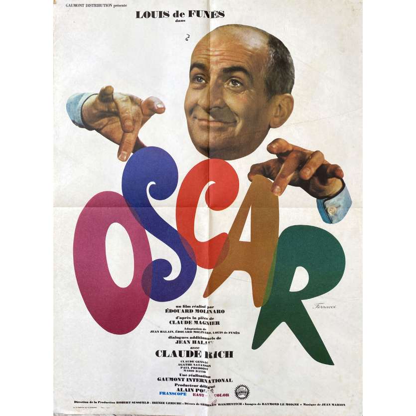 OSCAR Affiche de cinéma- 60x80 cm. - 1967 - Louis de Funès, Edouard Molinaro