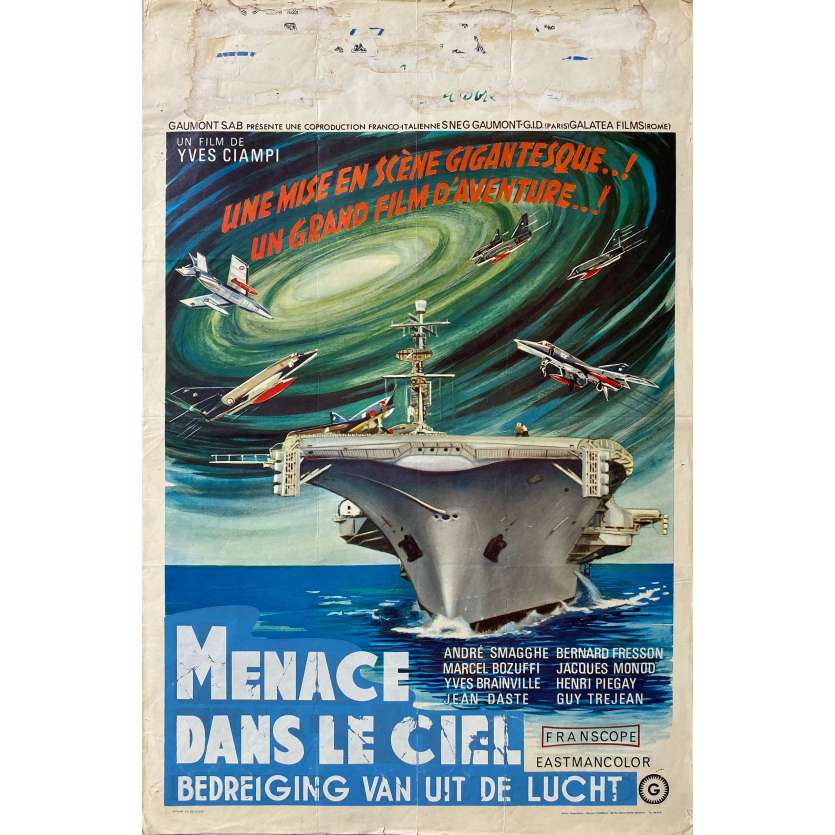 LE CIEL SUR LA TETE Affiche de cinéma- 35x55 cm. - 1965 - Marcel Bozzufi, Yves Ciampi