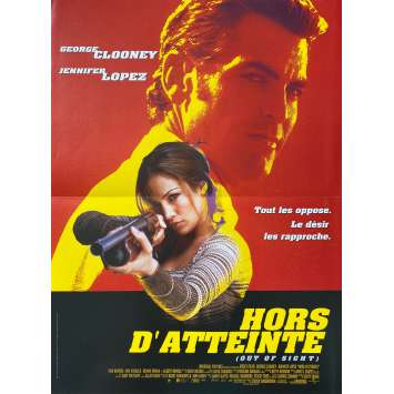 HORS D'ATTEINTE Affiche de film- 40x54 cm. - 1998 - George Clooney, Jennifer Lopez, Steven Soderbergh