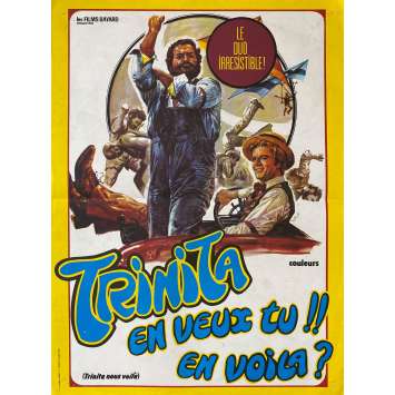 TRINITA NOUS VOILÀ Affiche de film- 40x54 cm. - 1975 - Paul Smith, Gianfranco Parolini