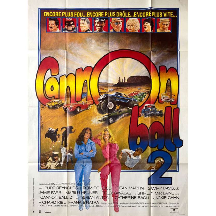 CANNONBALL 2 Affiche de film- 120x160 cm. - 1984 - Burt Reynolds, Hal Needham