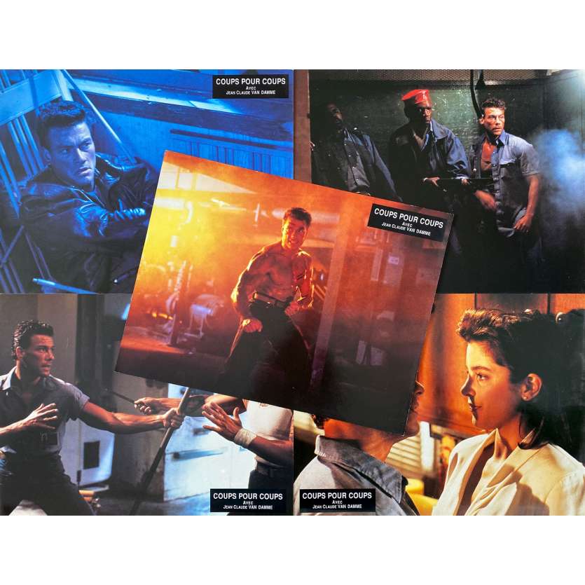 DEATH WARRANT Lobby Cards x5 - 9x12 in. - 1990 - Deran Sarafian, Jean-Claude Van Damme