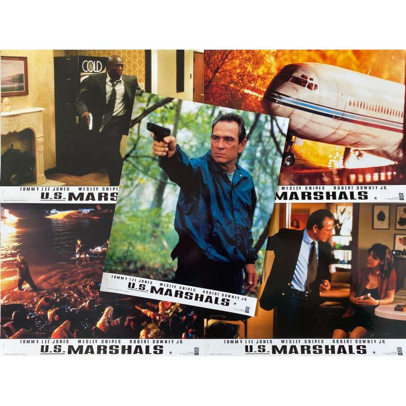 U.S. MARSHALS Photos de film x5 - 21x30 cm. - 1998 - Tommy Lee Jones, Wesley Snipes, Stuart Baird