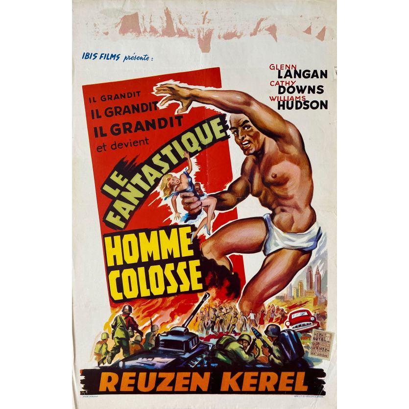 LE FANTASTIQUE HOMME COLOSSE Affiche de film- 35x55 cm. - 1957/R1960 - Glenn Langan, Bert I. Gordon