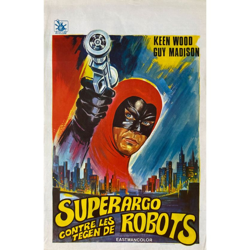 SUPERARGO CONTRE LES ROBOTS Affiche de film- 35x55 cm. - 1968 - Giovanni Cianfriglia, Paolo Bianchini