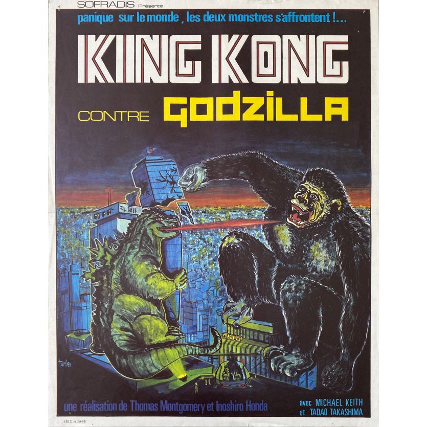 KING KONG VS GODZILLA Movie Poster- 15x21 in. - 1963 - Ishirô Honda, Tadao Takashima