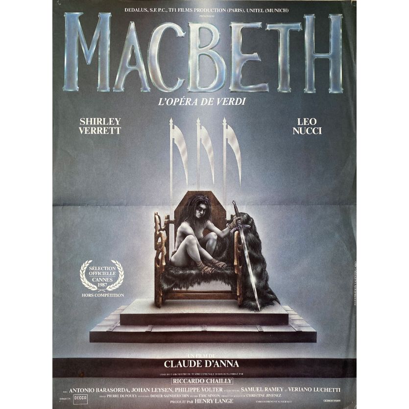 MACBETH Affiche de film- 40x54 cm. - 1971 - Jon Finch, Roman Polanski