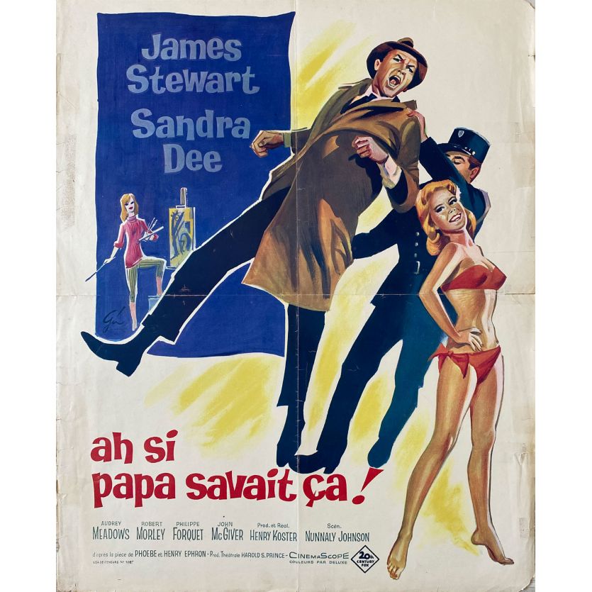 TAKE HER, SHE'S MINE Movie Poster 45x56cm. - 15x21 in. - 1963 - Henry Koster, James Stewart