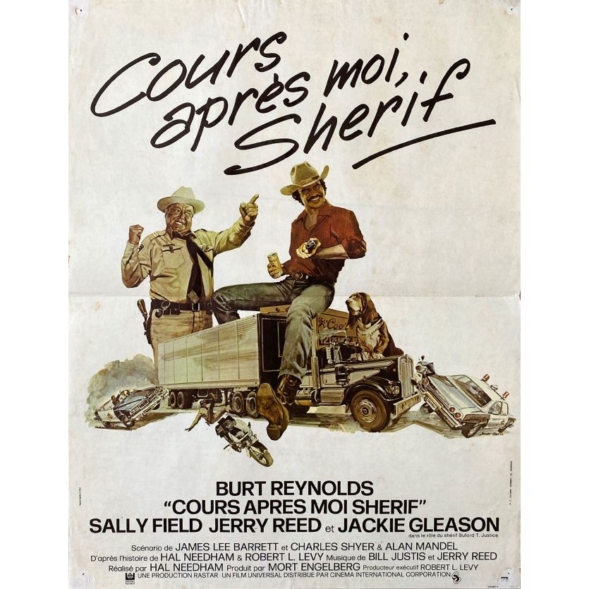 COURS APRES MOI SHERIF Affiche de film- 40x54 cm. - 1977 - Burt Reynolds, Hal Needham