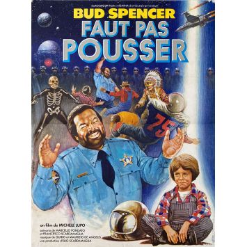 FAUT PAS POUSSER Affiche de film- 40x54 cm. - 1980 - Bud Spencer, Michele Lupo