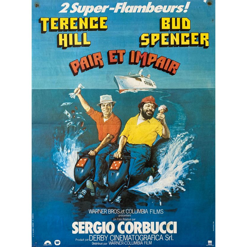 GAMBLING FOR HIGH STAKES Movie Poster- 15x21 in. - 1978 - Sergio Corbucci, Terence Hill, Bud Spencer