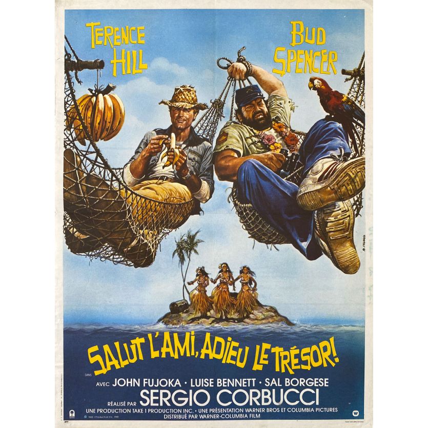 A FRIEND IS A TREASURE Movie Poster- 15x21 in. - 1981 - Sergio Corbucci, Terence Hill, Bud Spencer