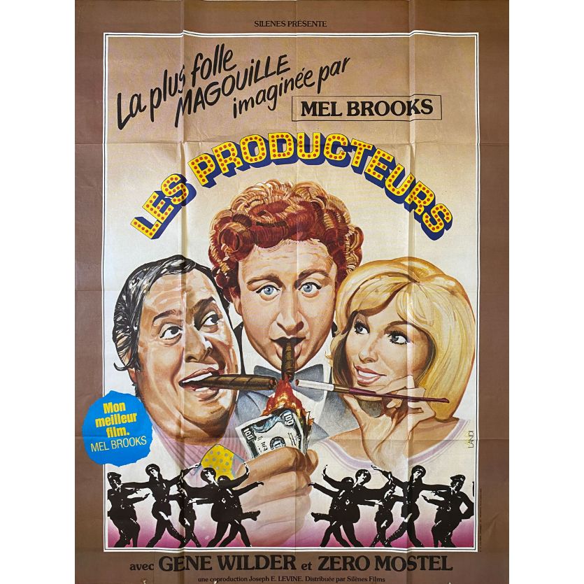 LES PRODUCTEURS Affiche de film- 120x160 cm. - 1967 - Gene Wilder, Mel Brooks