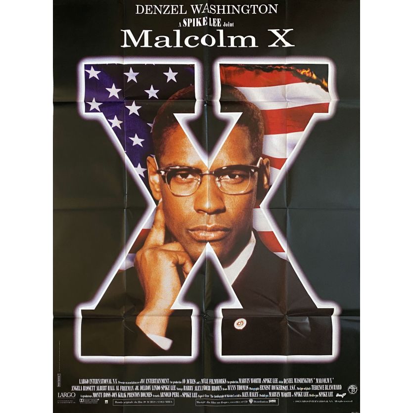 MALCOLM X Movie Poster- 47x63 in. - 1992 - Spike Lee, Denzel Washington