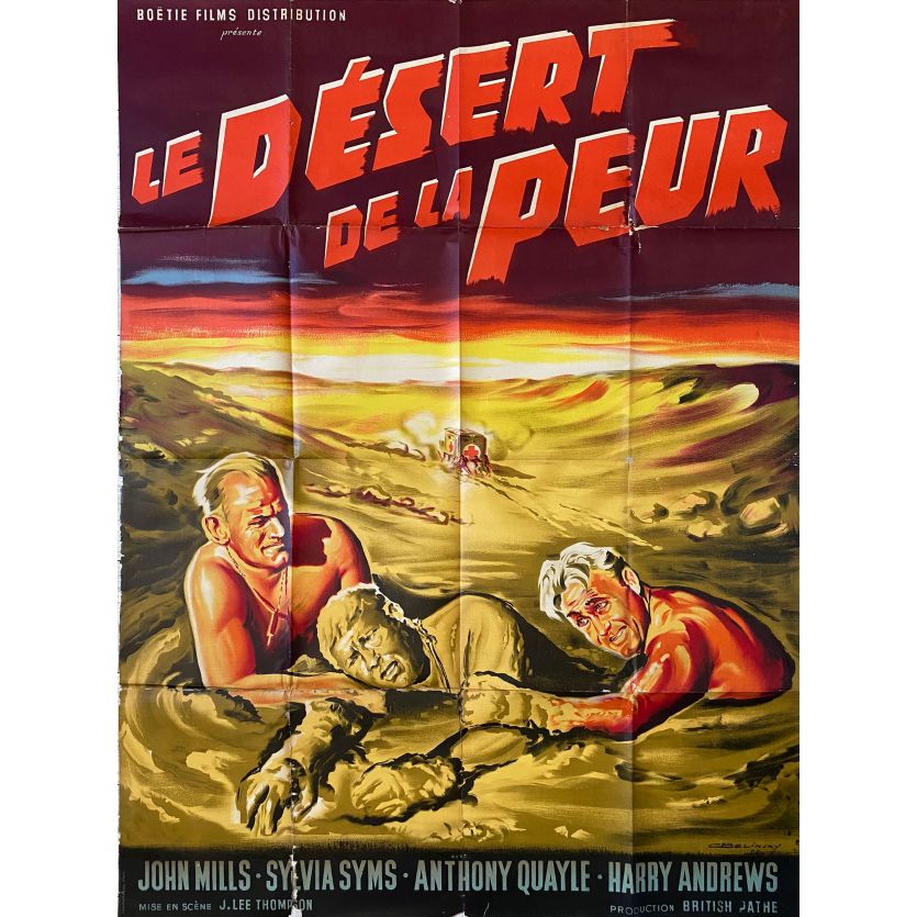 LE DESERT DE LA PEUR Affiche de film- 120x160 cm. - 1958 -John Mills, J. Lee Thomson