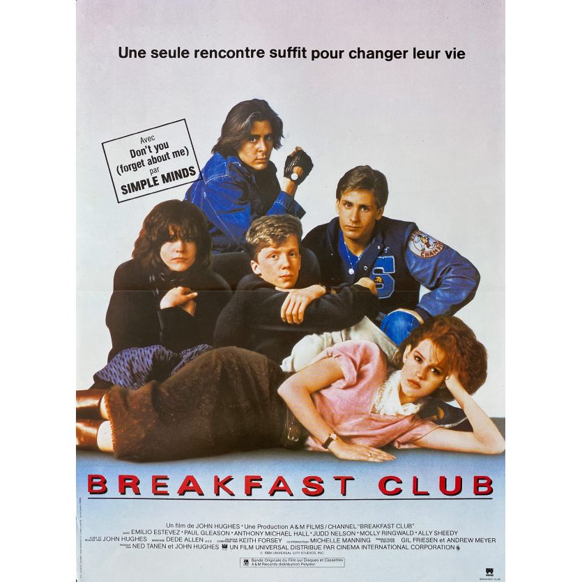 BREAKFAST CLUB Affiche de film- 40x54 cm. - 1985 - Molly Ringwald, John Hugues