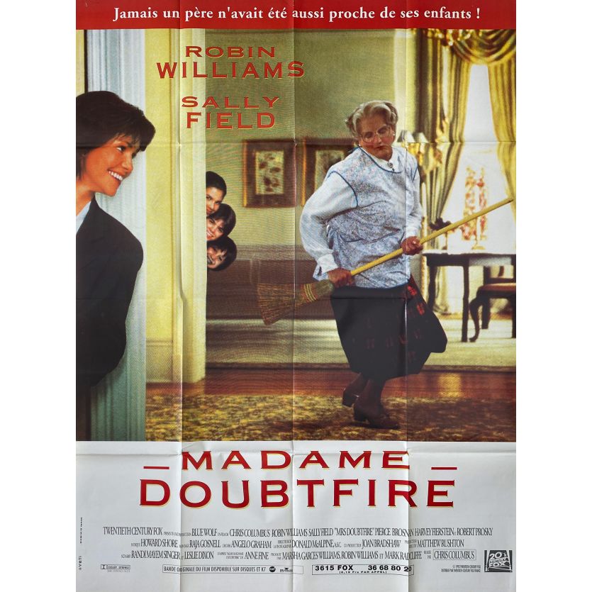 MADAME DOUBTFIRE Affiche de film- 120x160 cm. - 1993 - Robin Williams, Chris Colombus