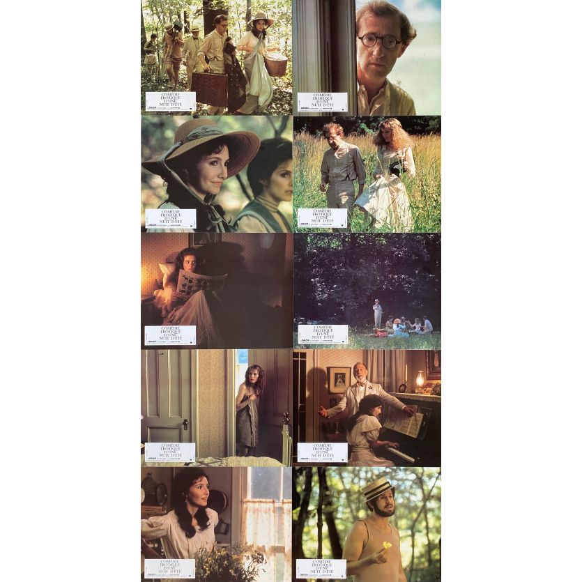 A MIDSUMMER NIGHT'S SEX COMEDY Lobby Cards x10 - 9x12 in. - 1982 - Woody Allen, Mia Farrow