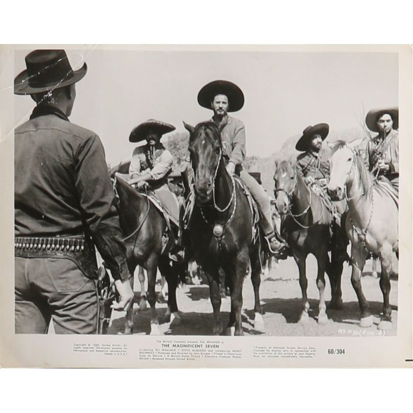 LES SEPT MERCENAIRES Photo de presse MS-30 - 20x25 cm. - 1960 - Steve McQueen, Yul Brynner