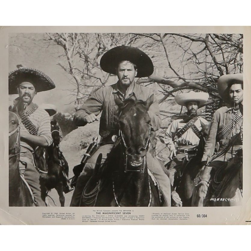 LES SEPT MERCENAIRES Photo de presse MS-28 - 20x25 cm. - 1960 - Steve McQueen, Yul Brynner