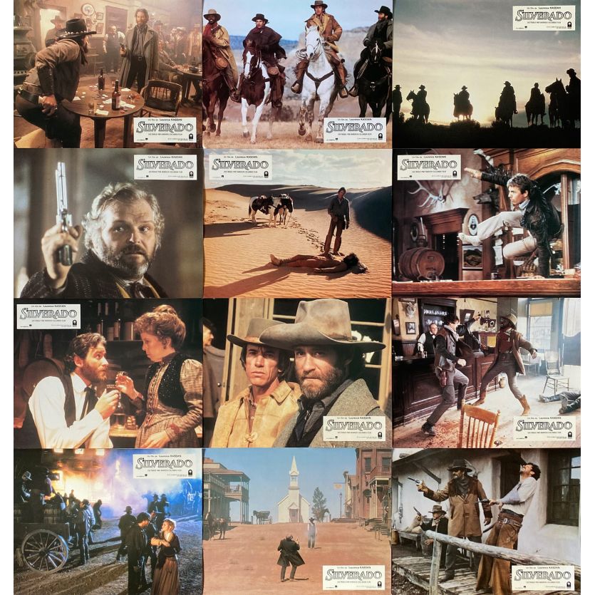 SILVERADO Lobby Cards x12 - 9x12 in. - 1985 - Lawrence Kasdan, Kevin Costner