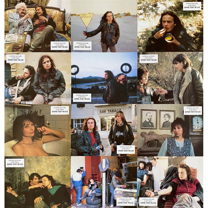 VAGABOND Lobby Cards x12 - 9x12 in. - 1985 - Agnes Varda, Sandrine Bonnaire