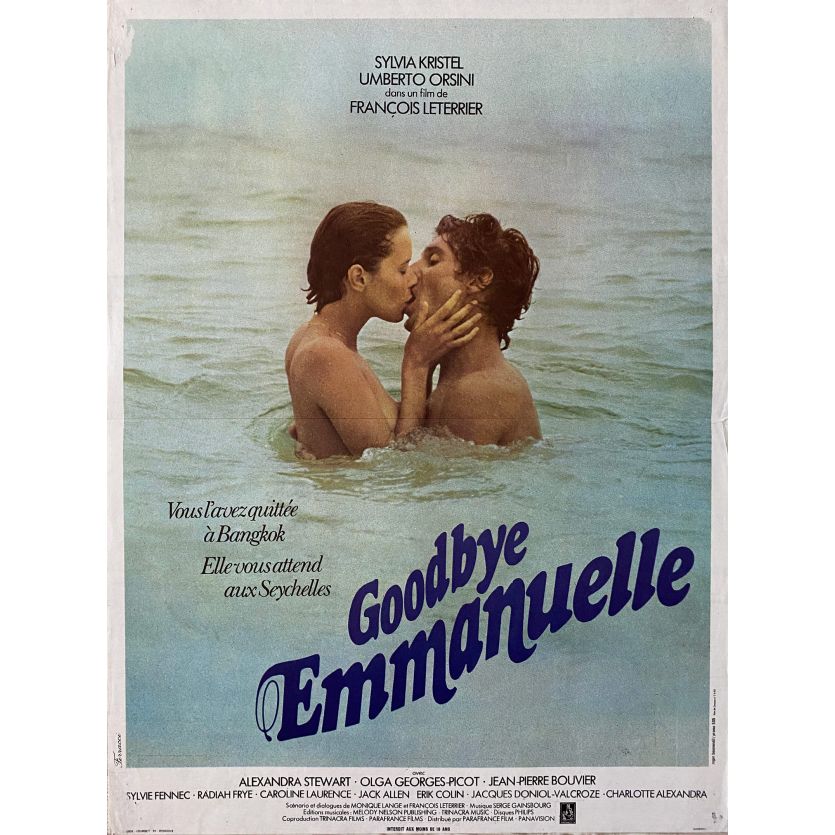 GOODBYE EMMANUELLE Affiche de film- 40x54 cm. - 1977 - Sylvia Kristel, François Leterrier