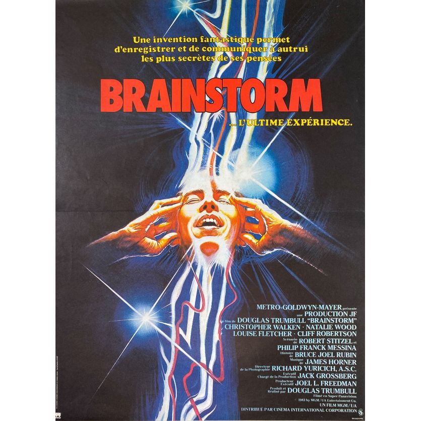 BRAINSTORM Affiche de film- 40x54 cm. - 1983 - Christopher Walken, Douglas Trumbull