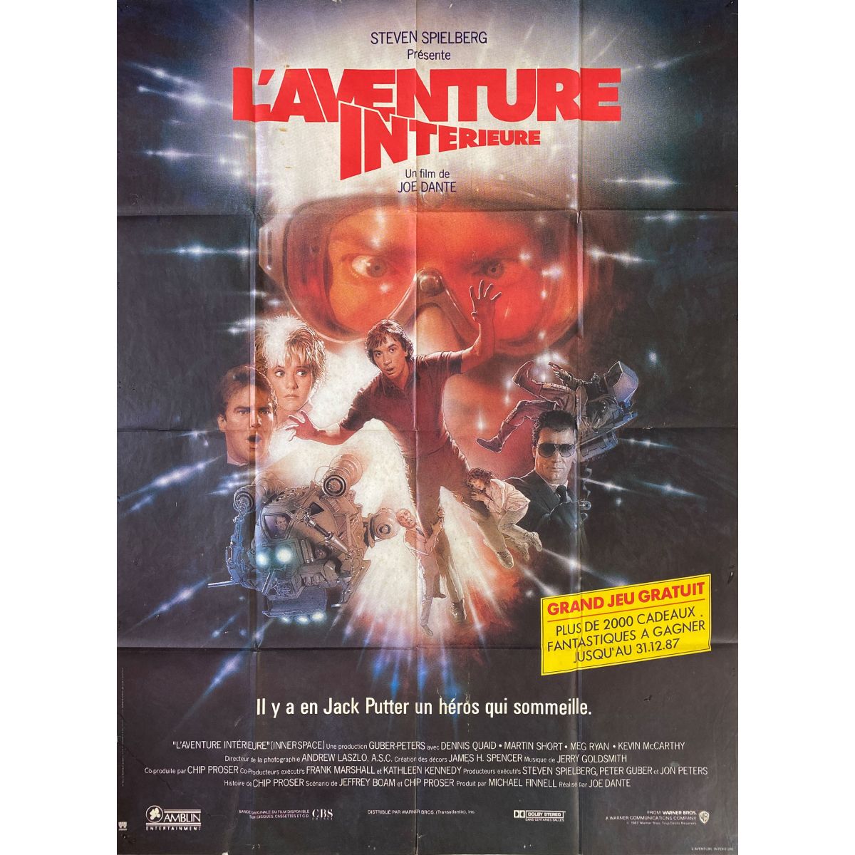 INNERSPACE French Movie Poster - 47x63 in. - 1987